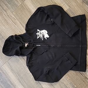 ROMEO & JULIET COUTURE  Zip-Up Hoodie Eagle Embroidery Large y2k